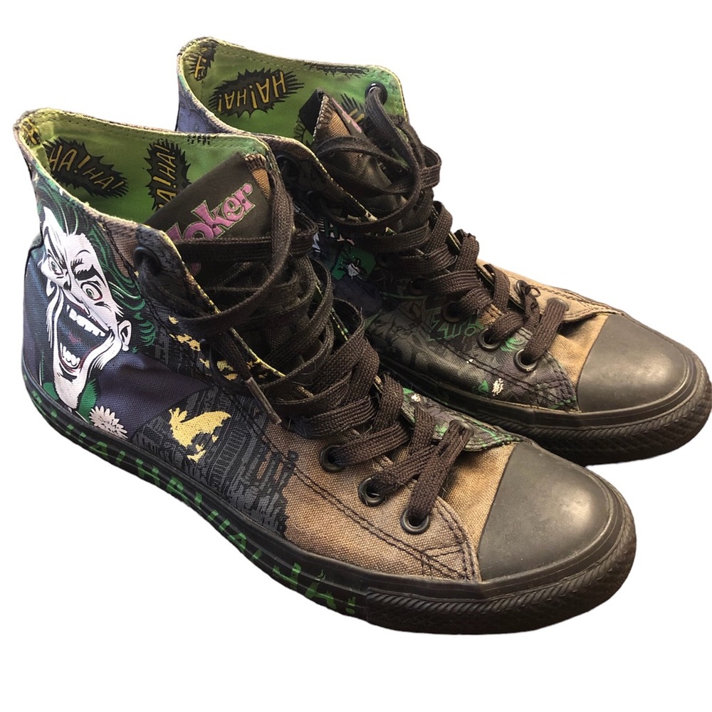 DC Comics THE JOKER Converse All⭐️Star Hightops Chuck Taylor 9 Men’s/11 Women’s